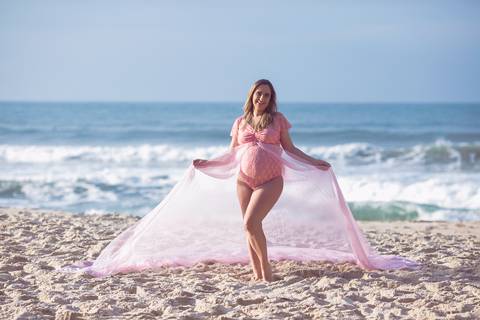 Lindo Look para usar em ensaio de gestante/prainha'