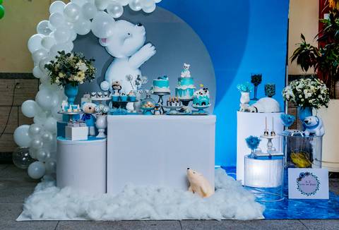 Decoração Ursinho polar em mostra festiva curso decorar-Valqueire'