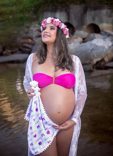 Ensaio gestante Cris Fernandes na Prainha-RJ'