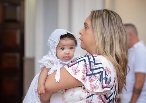 Batizado da menina Carolina em  Igreja de Santa Teresinha do Palácio Guanabara'