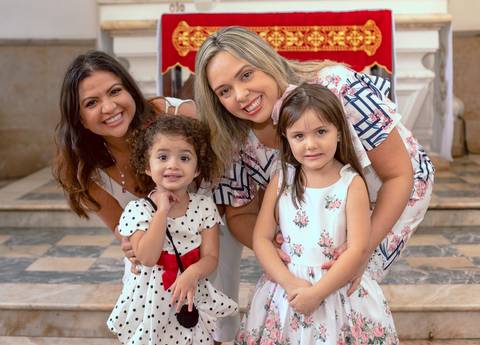 Madrinha da Batizada Carol rm Igreja de Santa Teresinha do Palácio Guanabara'