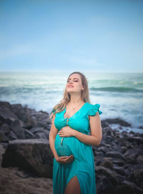 book de gestante na praia RJ'