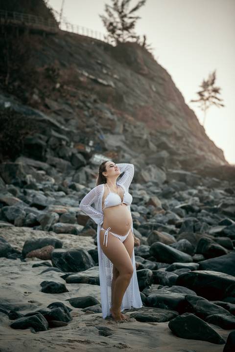 ensaio de gestante me praia Rj-prainha'