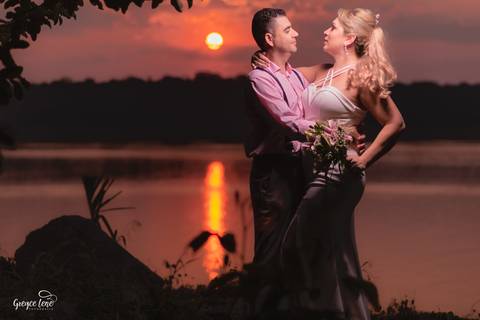 casal por do sol rio madeira porto  velho rondonia'