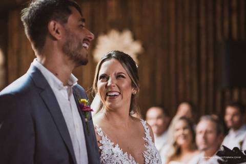 Felicidade dos noivos'