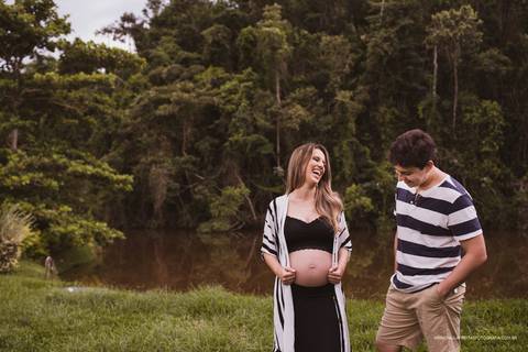 Ensaio gestante com o casal 
'