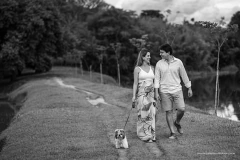 Ensaio gestante com cachorro'