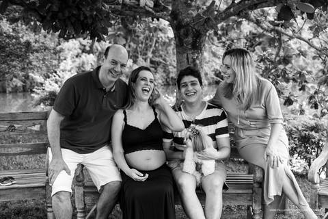 Ensaio gestante com a família '