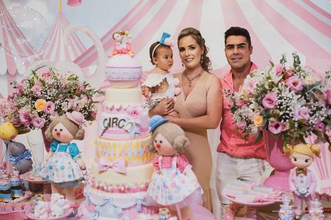 Festa de 1 ano tema circo no Quiosque Buffet em Guaratinguetá - SP '