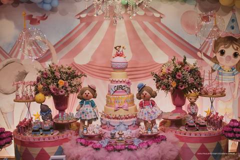 Bolo de aniversário tema circo '