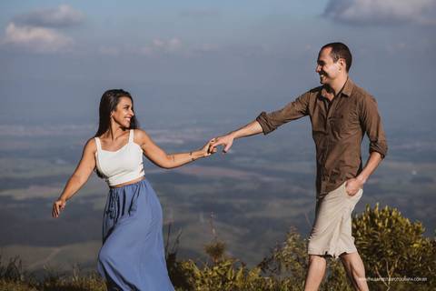 Fotos pré-wedding nas montanhas '