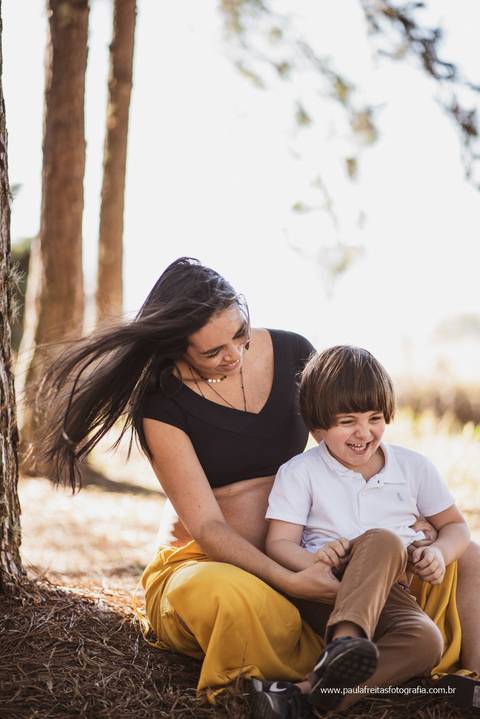 foto mae e filho em ensaio'