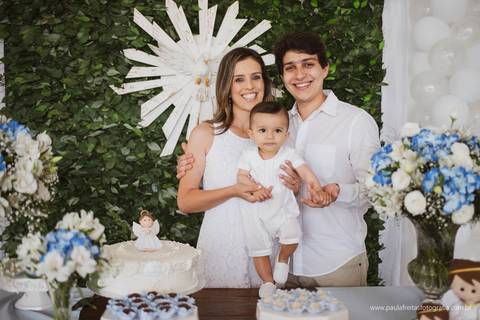 familia em ensaio fotografico batizado'