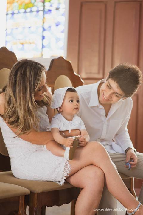 familia em ensaio fotografico batizado'