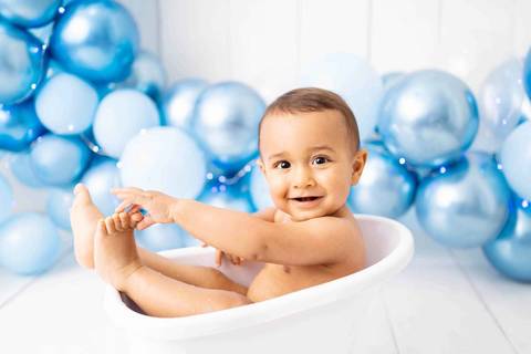 Smash the Cake Realeza Azul - Vanessa Durazzo Fotógrafa de Newborn, Gestante e Crianças'