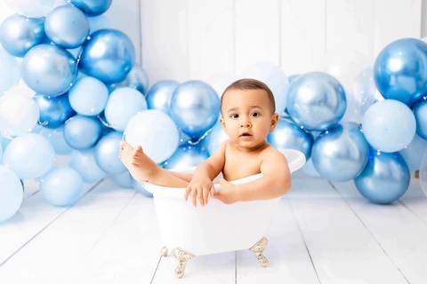 Smash the Cake Realeza Azul - Vanessa Durazzo Fotógrafa de Newborn, Gestante e Crianças'