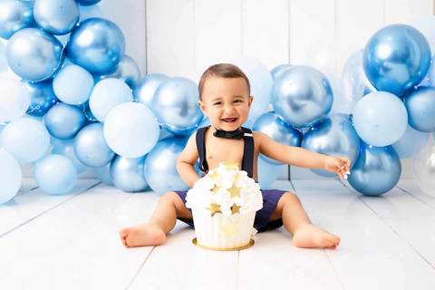 Smash the Cake Realeza Azul - Vanessa Durazzo Fotógrafa de Newborn, Gestante e Crianças'