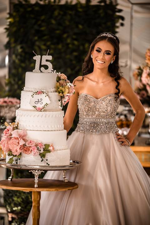 Bolo Decoração - 15 anos - Debutante - Curitiba - Paraná'