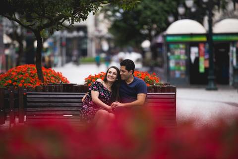 Ensaio Casal Curitiba - Centro de Curitiba - Noiva - Pre Wedding'