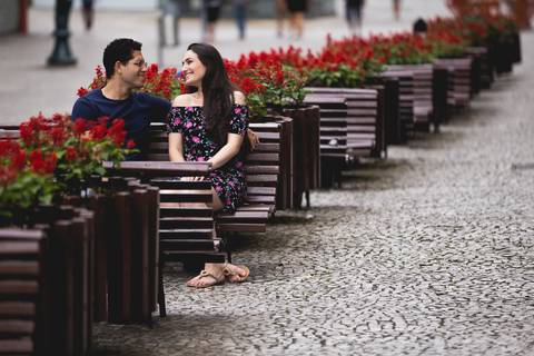 Ensaio Casal Curitiba - Centro de Curitiba - Noiva - Pre Wedding'