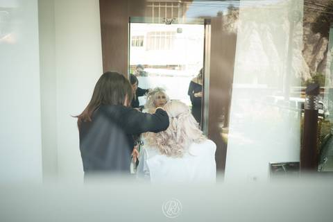 preparacion novia boda en jardín La Paz Bolivia'