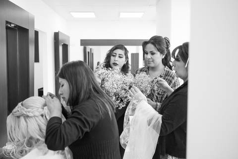 preparacion novia boda en jardín La Paz Bolivia'