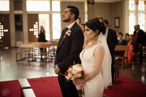 Fotografia de bodas La Paz Bolivia, ceremonia catolica, catedral castrense'