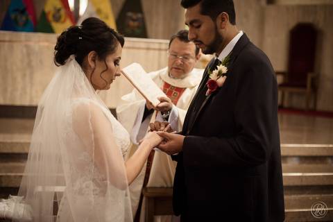 Fotografia de bodas La Paz Bolivia, ceremonia catolica, catedral castrense'