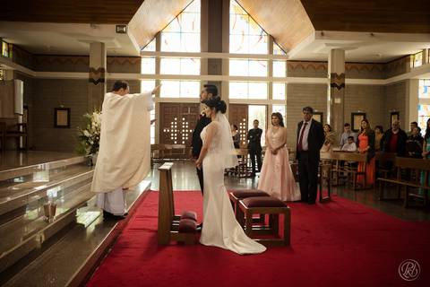 Fotografia de bodas La Paz Bolivia, ceremonia catolica, catedral castrense'