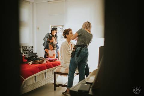 Boda en jardin, La  Paz, Bolivia, Rio preparacion novia'