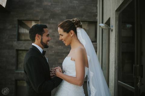 Boda en jardin, La  Paz, Bolivia, novios first look '