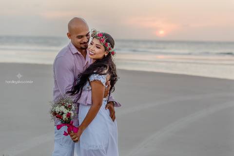 pre casamento na praia'
