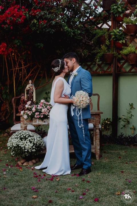 Casamento ao por-do-sol de Virgínia e Sena Jr na Praia do Olho D'água em São Luís'