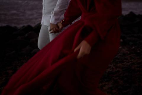 fotografia de ensaio casal - praia de vitoria - es'