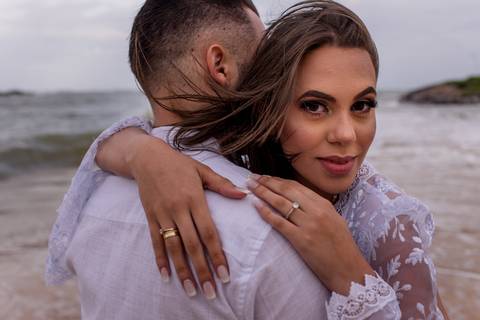 fotografia ensaio casal - praia da costa vila velha - es'