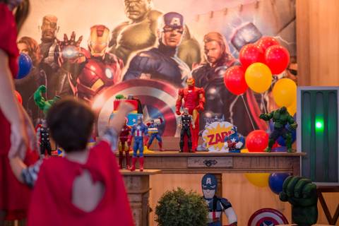tema de festa infantil 3 anos: avengers, vingadores, thor, realizada no cerimonial Arca dos Sonhos no Rio de Janeiro em Laranjeiras'