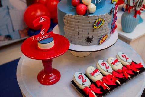decoração aniversário infantil homem-aranha, vitória es'
