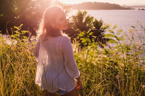 Ensaio fotográfico feminino. Ilha do Frade, Vitória-ES.'
