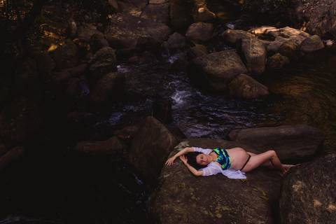 Ensaio fotográfico gestante - Cachoeira do Aloisio - Viana ES'