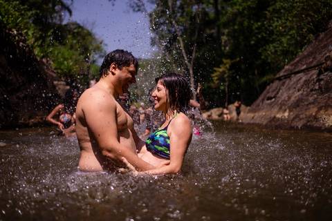 cachoeira - ensaio fotografico gestante - viana es'