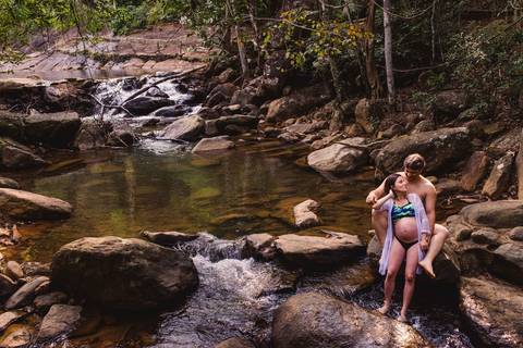 ensaio fotografico gestante - cachoeira - espirito santo'