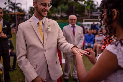 fotografia casamento viana espirito santo, troca aliancas noivos'