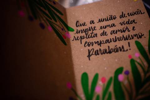 fotografia casamento vitoria es - cartao dado a noiva'