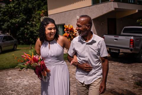 Fotografia de Casamento ao ar livre - Entrada da Noiva - Vitoria -ES'