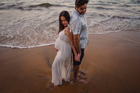 ensaio fotografico - gestante - praia - ilha do frade - vitoria es'