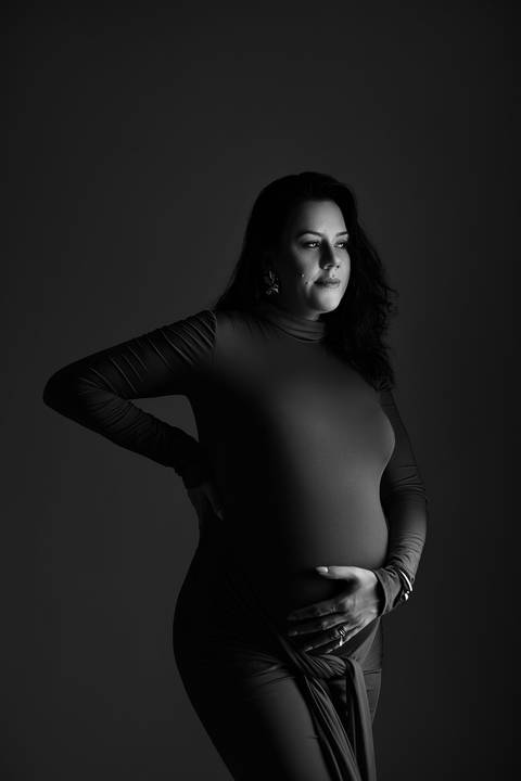 Ensaio gestante estúdio - Leh fotógrafa'
