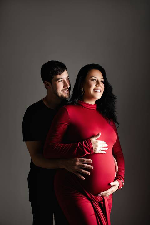Ensaio gestante estúdio - Leh fotógrafa'