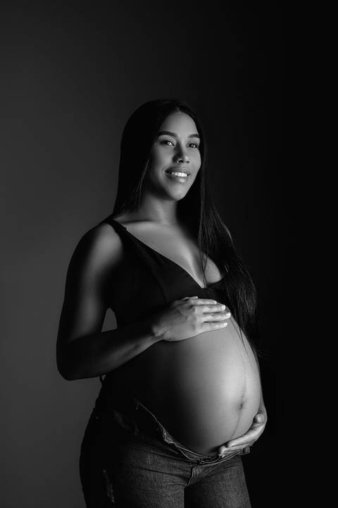 Ensaio gestante estúdio - Leh fotógrafa'