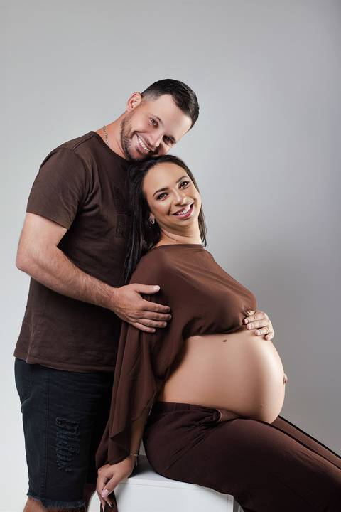 Ensaio gestante estúdio - Leh fotógrafa'