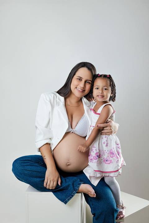 Ensaio gestante estúdio - Leh fotógrafa'